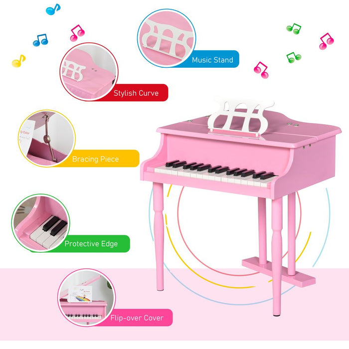 Premium 30-Key Mini Kids Piano Set with Stand and Bench - Great Gifts, Exquisite Sound, Durable Design