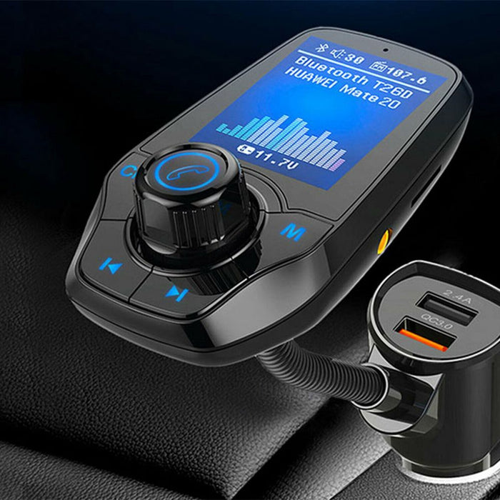 Aquarius Wireless Bluetooth Car FM Transmitter | Dual USB Port | Hands-Free Calling