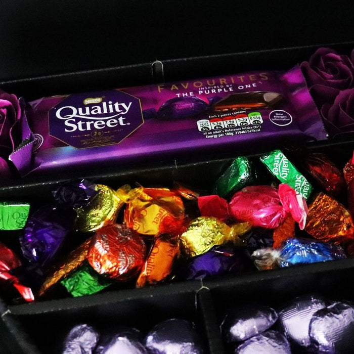 Quality Street Signature Chocolate Bouquet With Purple Roses