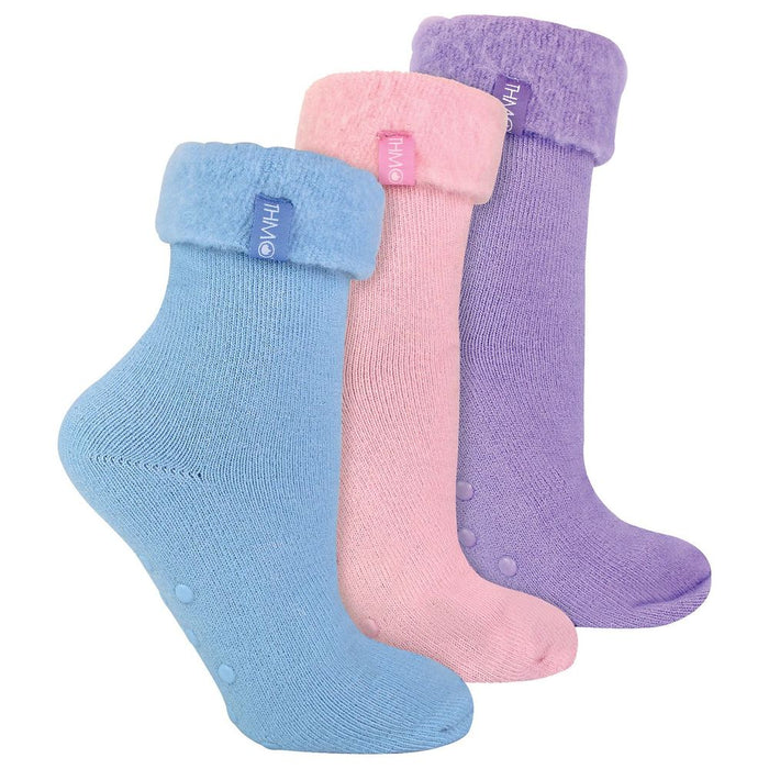 THMO - Ladies 3 Pack Slipper Bed Socks