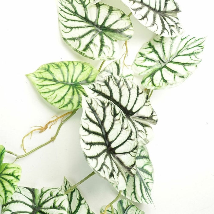 120cm Artificial Trailing Hanging Plant Realistic Alocasia Dragon Scale Light