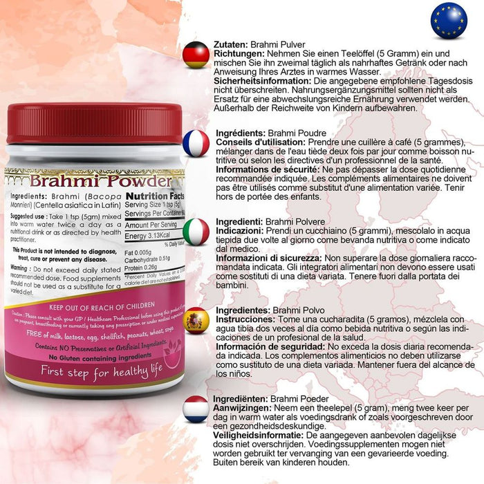 Brahmi Powder - Premium Quality Ayurvedic Brain Booster