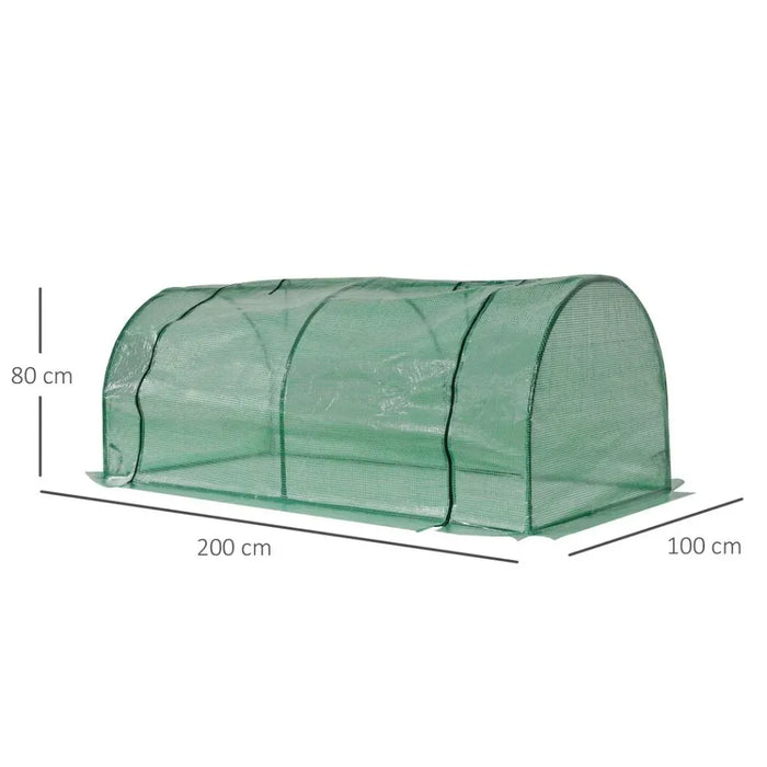 Tunnel Greenhouse Steel Frame Garden 200x100x80cm - Protect Plants, Best Quality