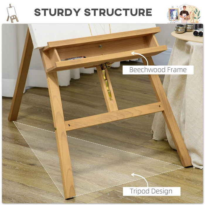 Vinsetto Adjustable Artist Easel Stand | Wooden Canvas Stand with Stability | Wedding Sign