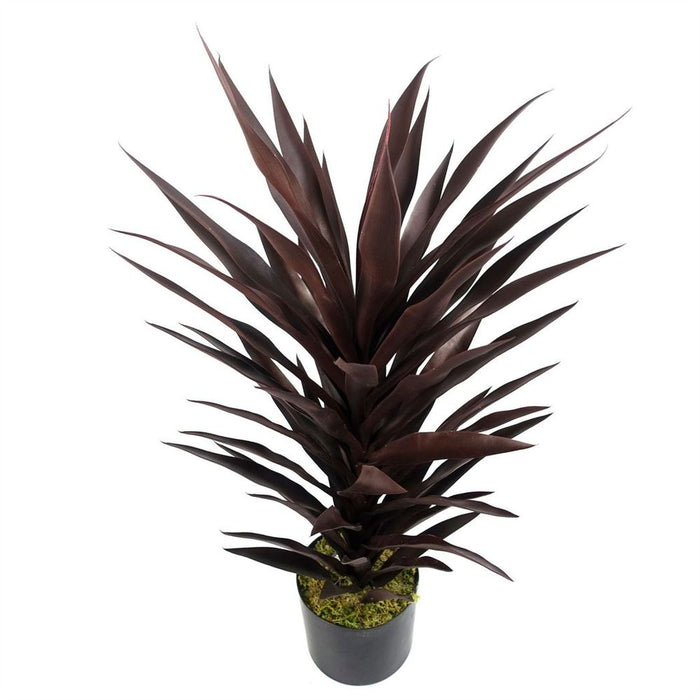 Premium 85cm Dark Red Yucca Plant - Artificial Silk, Lifelike & Stunning Décor