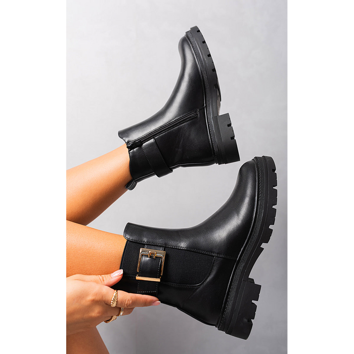 Chelsea Ankle Boots with Inner Zipper and Elastic Insert