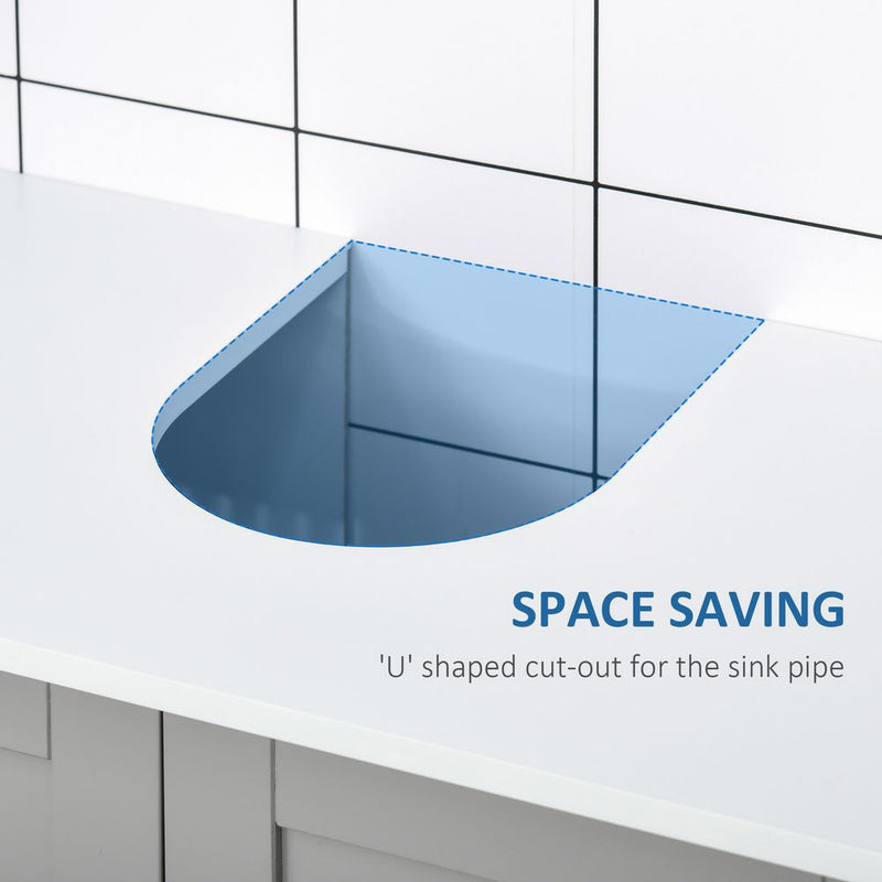 Premium Bathroom Vanity Unit, Space-Saving Under Sink Cabinet, Modern Design, White