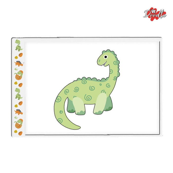 Doodle A4 Tracing Pad w/ USB Cable, Dinosaur- 16 Inch Ultra-Thin LED Lightbox for Artists- Portable & Easy to Use