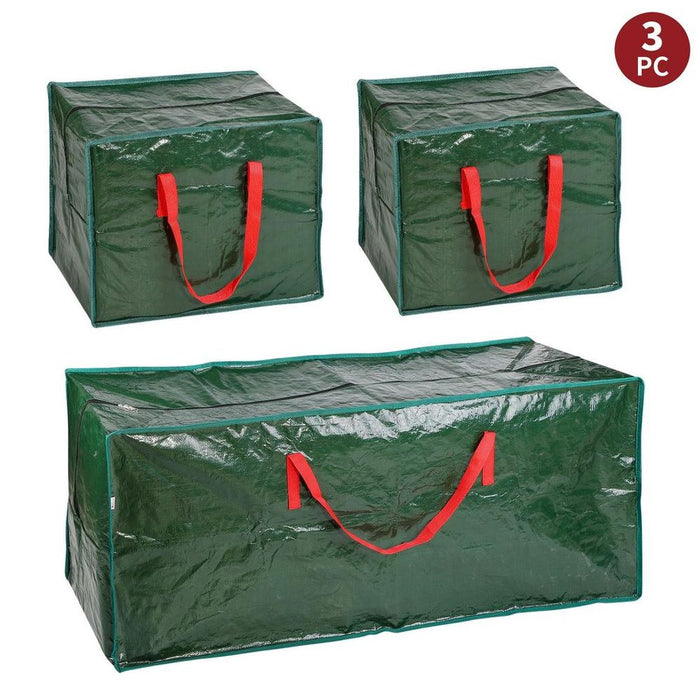 VINSANI Xmas Storage Bags - Protect Your Tree & Decorations - Water-Resistant & Sturdy - Multifunctional - Fits 7ft Trees