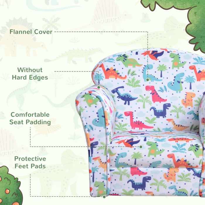 Premium Cartoon Flannel Kids Armchair - Non-slip, Wooden, High Quality - Perfect for Ages 18-36 Months