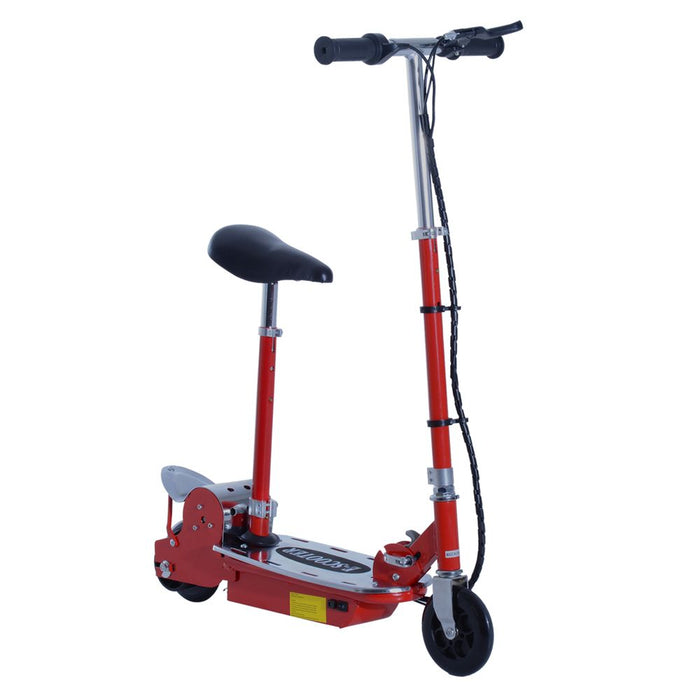 HOMCOM 120W Foldable Powered Scooters with 24V Rechargeable Battery, Adjustable Ride on Toy (Red)