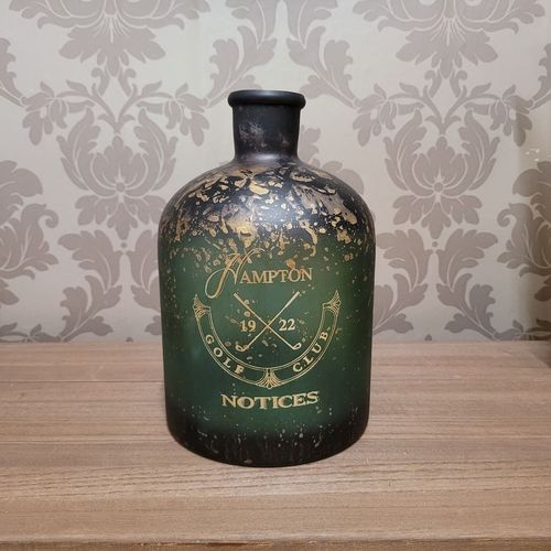 9" GLASS DECORATIVE VASE/BOTTLE