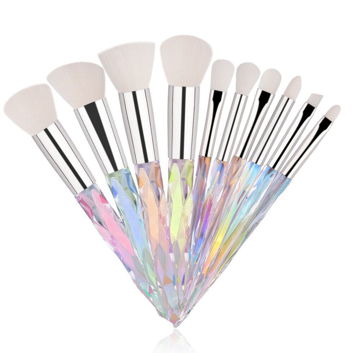 10Pcs Make up Brushes Set Cosmetic Kabuki Eyeshadow Makeup Foundation Brush Kit