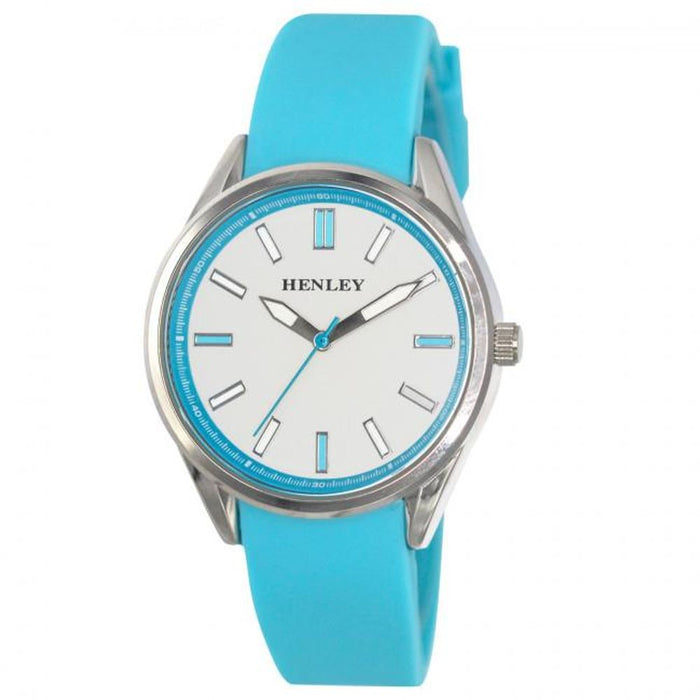 Henley Ladies Sports White Dial Coloured Rubber Strap Watch H06177 Available Multiple Colour