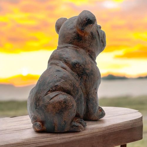 30X33CM SITTING DOG GARDEN STATUE