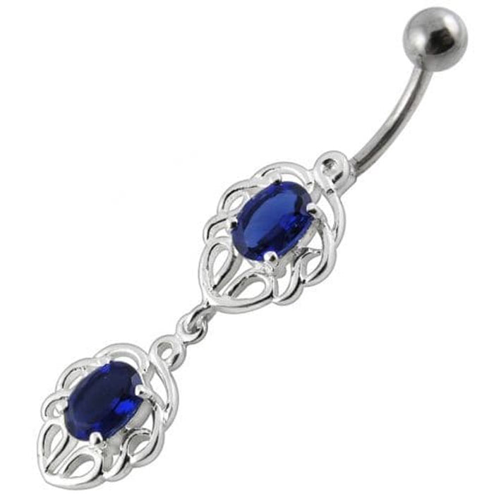 Fancy Jeweled Dangling Belly Ring