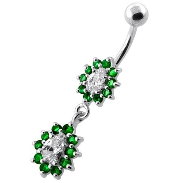 Fancy Jeweled cute belly button piercing