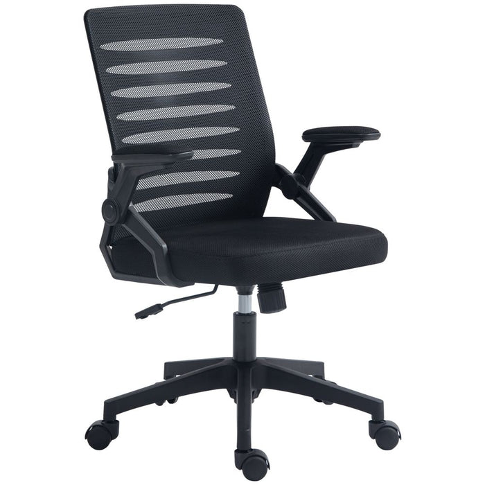 Vinsetto Mesh Office Chair Home Swivel Task Chair w/ Lumbar Support, Arm, Black