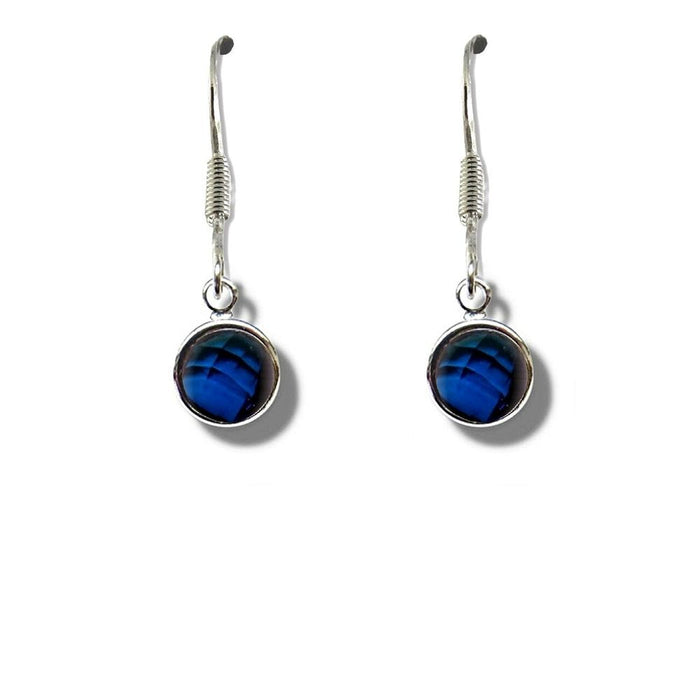 Premium September Birthstone Drop Earrings - Vibrant Blue - Sterling Silver - Gift Box Included