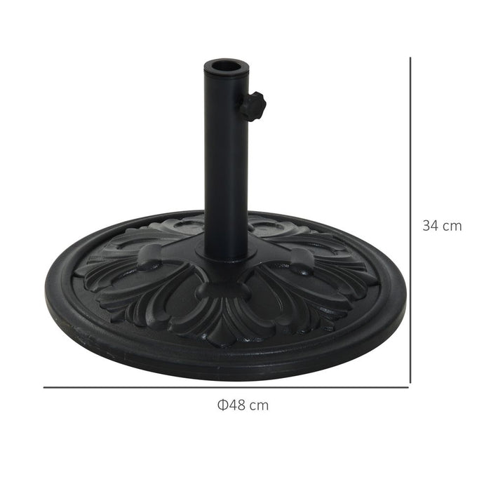 Durable Cement Umbrella Stand - Heavy Duty Holder for Garden Parasol