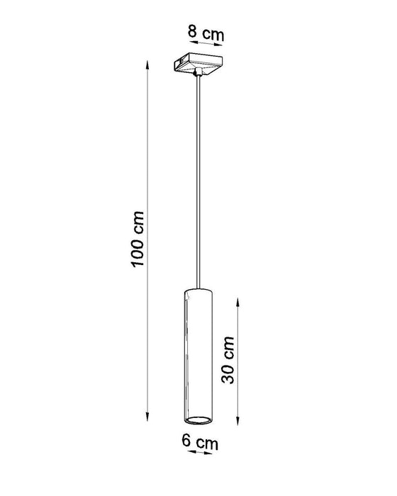 LAGOS 1 Pendant Lamp - Modern Loft Design - LED - White Round Tube Shape - Professional Seller - High Quality