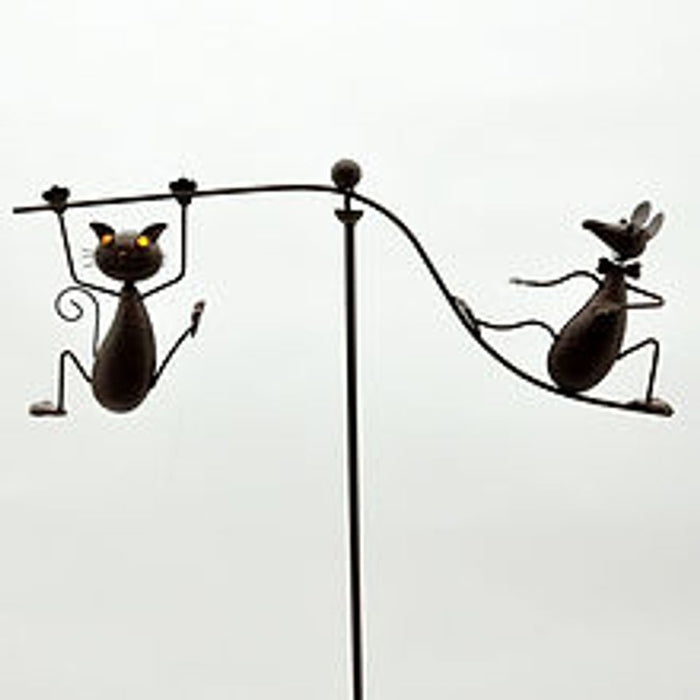 Premium 50" Cat and Mouse Garden Spinner - High Quality, Perfect for Decor - Limited Stock