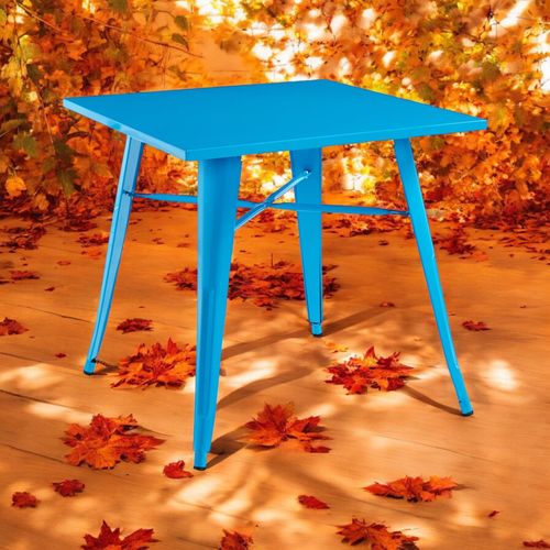 80X80X76CM BLUE METALTABLE