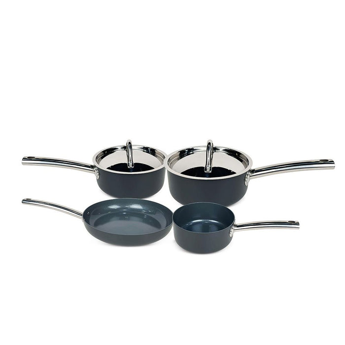 Premium Hard Anodised 4-Piece Pan Set: Perfect for Serious Cooks