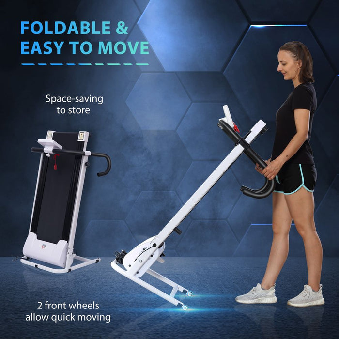 High-Speed Folding Treadmill: Home Fitness Machine with Safety Stopper - HOMCOM