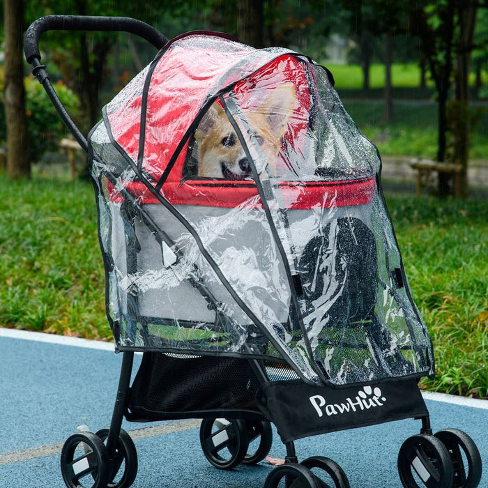 Premium Waterproof Dog Pram Rain Cover - Front & Rear Entry - High Quality