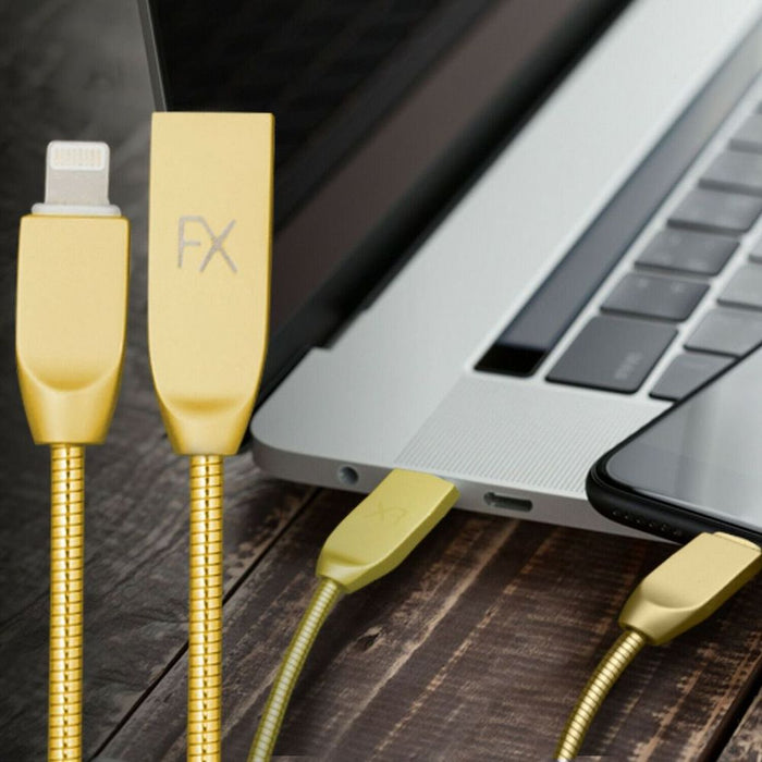 Ultimate Durability Gold Spring Cable with Zinc Alloy Connectors