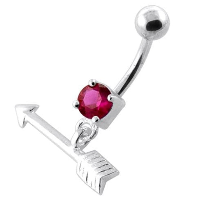 Trendy Arrow belly piercing ring