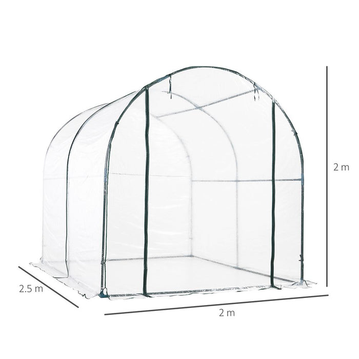 Walk-in Transparent Greenhouse, Steel Frame - Extend Growing Season, Durable PVC, Stable Structure