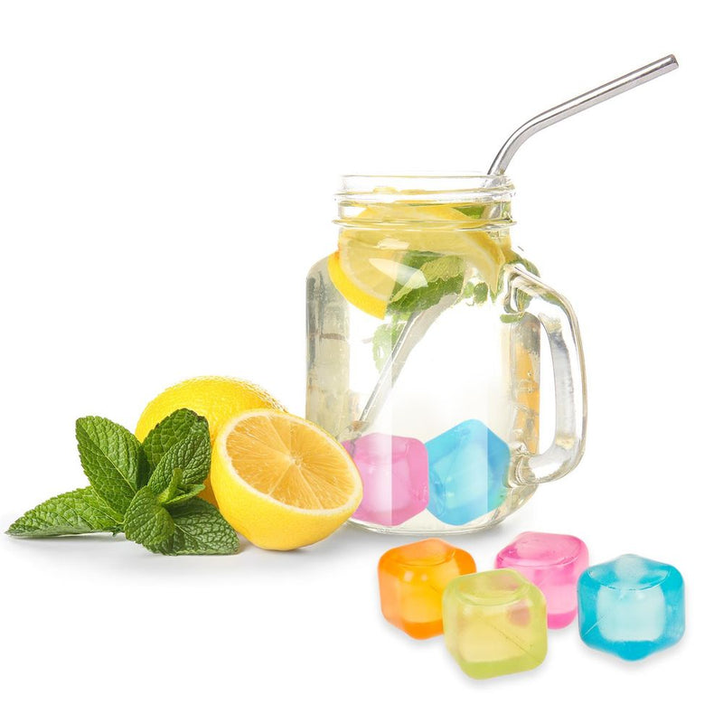 ASAB 60 Reusable Multicoloured Ice Cubes - Best Quality, Perfect for Parties, BBQs, and Cocktails
