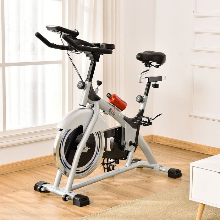 High-Quality HOMCOM Exercise Bike - LCD Monitor, Adjustable Seat & Handle - 15KG Flywheel - Get Fit Now!