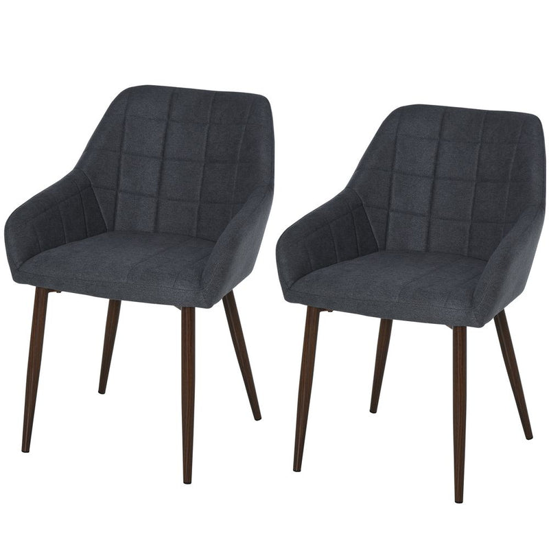 HOMCOM Dining Chair: Stylish, Padded, Metal Leg - Home & Office