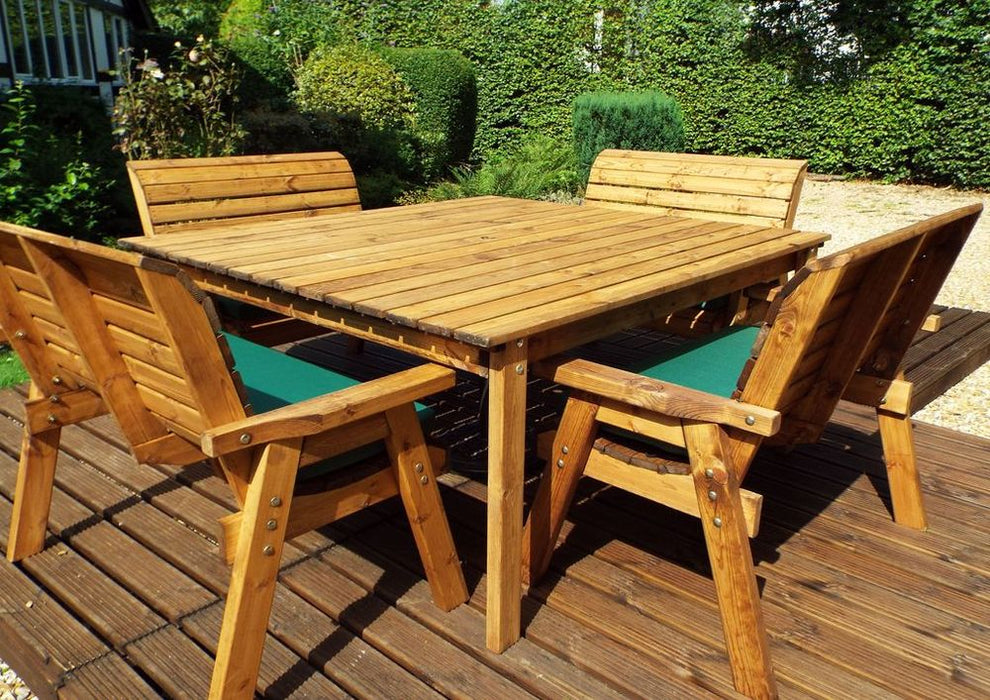 Charles Taylor Solid Wood 8-Seater Outdoor Dining Set | 250cm x 250cm | 10-Year Guarantee