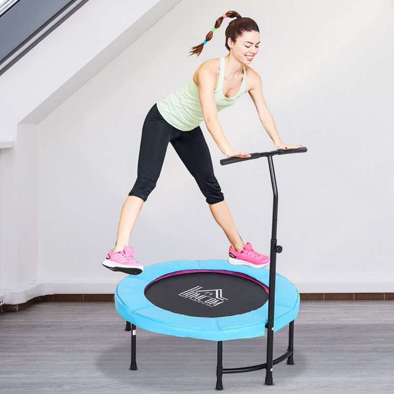Premium 40'' Kids Mini Trampoline, Adult Rebounder Jumper - Fitness HOMCOM
