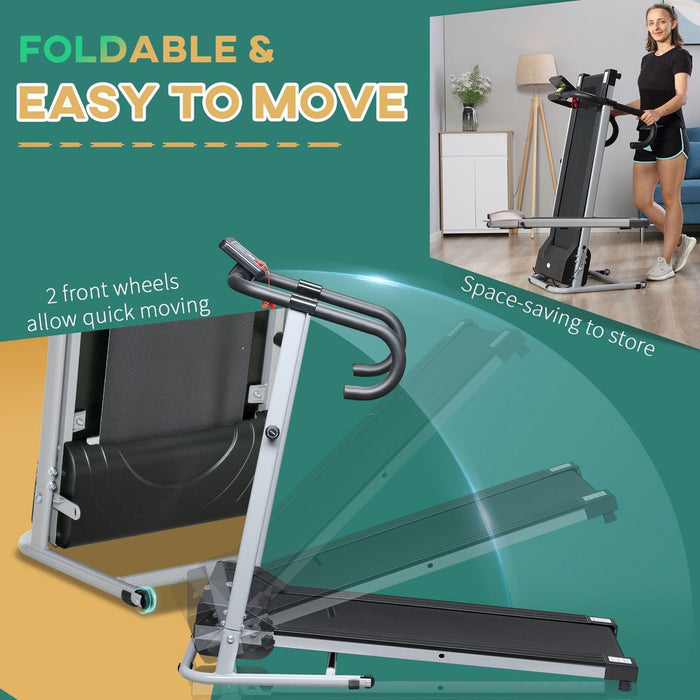 Ultimate Fitness Solution: 1.25HP Electric Treadmill! Foldable, Durable, High Quality. Stay Fit at Home with HOMCOM.