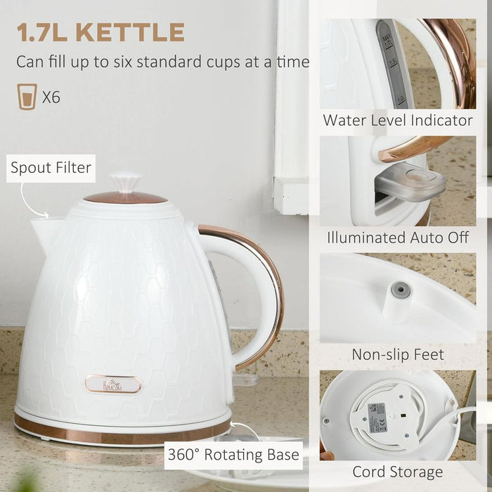 Captivating Product "HOMCOM Kettle & Toaster Set - Stylish, Fast Boil, and High-Quality - Perfect for Any Kitchen!