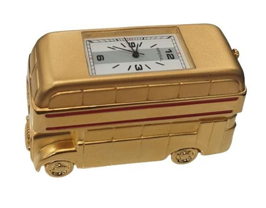 Luxury Brass London Bus Clock - Gold Plated - Top Quality - Limited Stock!