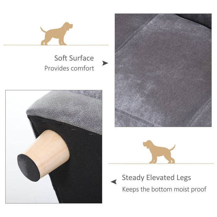 Premium Grey Dog Sofa Bed - Soft & Padded - Perfect for Small-Sized Dogs - Professional Quality