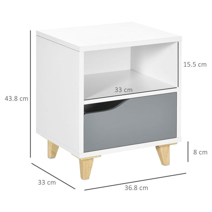 Modern Nightstand - 2-in-1 Storage Solution for Bedroom & Living Room