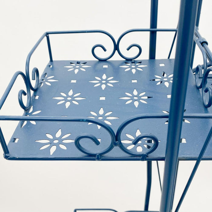 Premium 150CM Blue Metal Shelf Unit - Easy Assembly, Plant Stand - Powder Coated