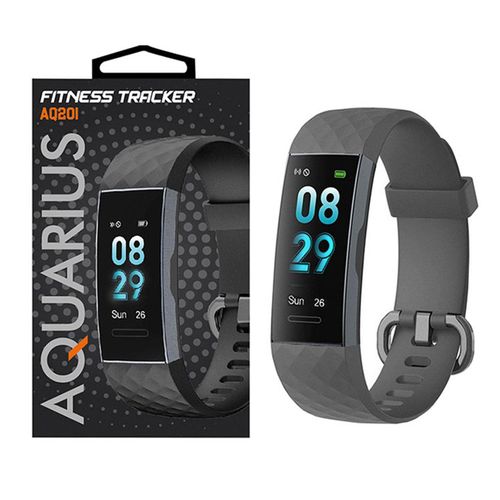 Aquarius IP67 Waterproof Bluetooth Fitness Tracker with Heart Rate Monitor and Step Counter - Black