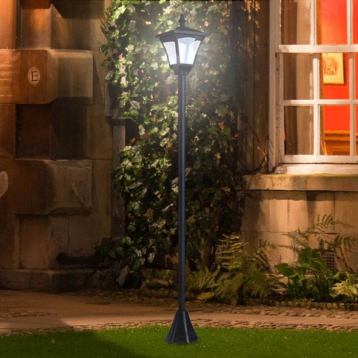 Dimmable LED Solar Post Lamp: Stylish & Affordable Lighting Solution for Gardens, Patios, and Decks. Water-Resistant & Energy-Saving!