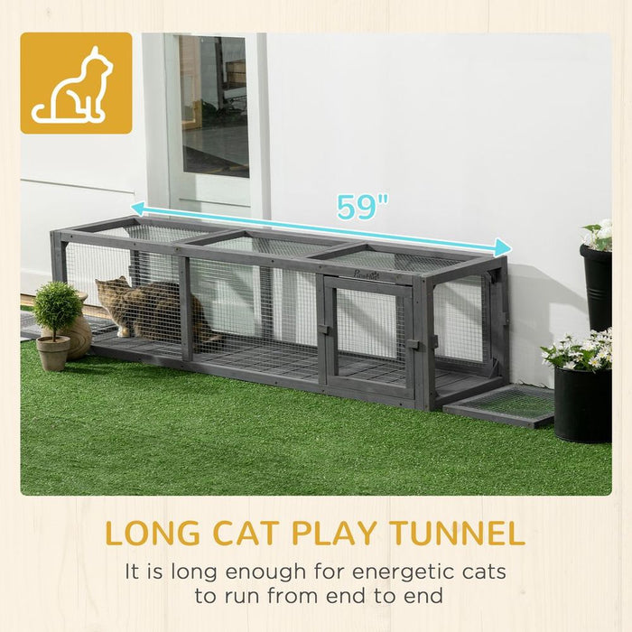 150cm Cat Tunnel, Extra Long Cat Play Tunnel Indoor Outdoor for Cat