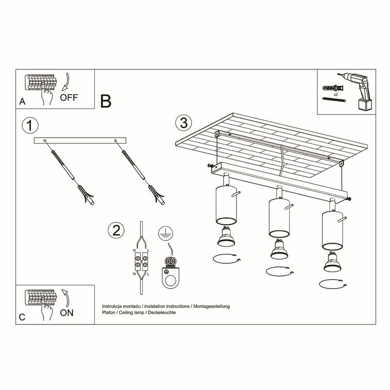 Steel Ring Ceiling Lamp | Modern Design | GU10 | High Quality