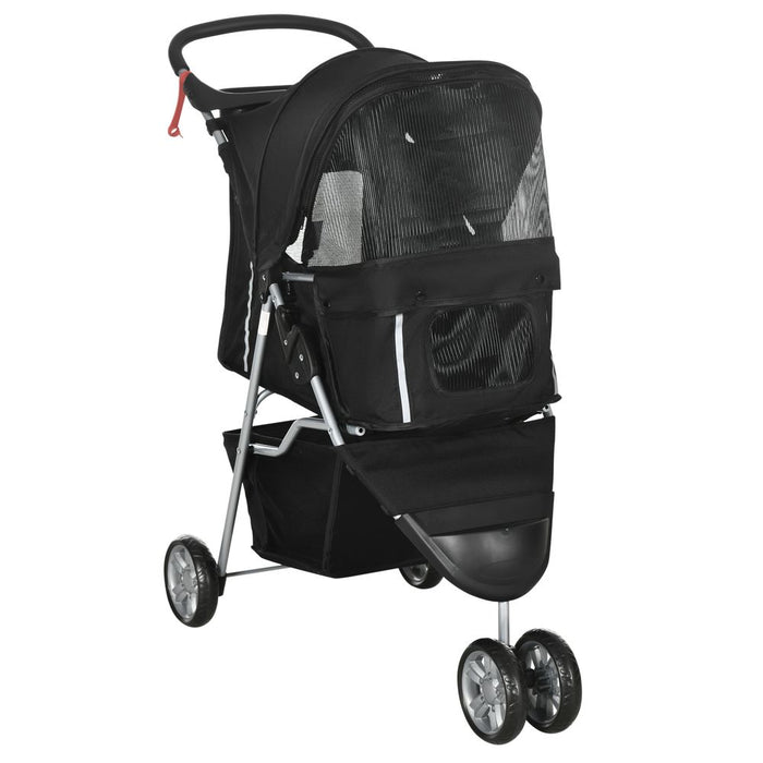 Premium 3-Wheel Pet Stroller: Stylish, Safe, and Versatile for Cats and Puppies