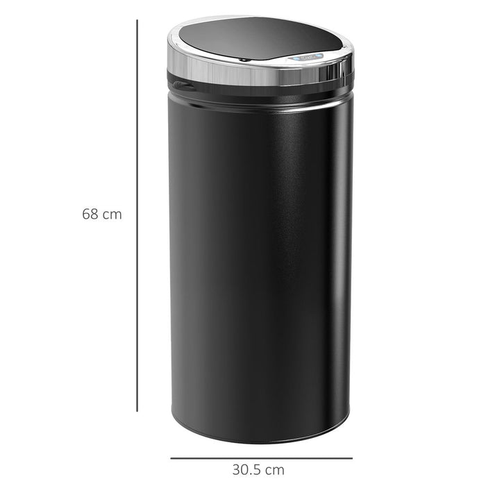 42L Sensor Trash Can W/ Bucket-Black